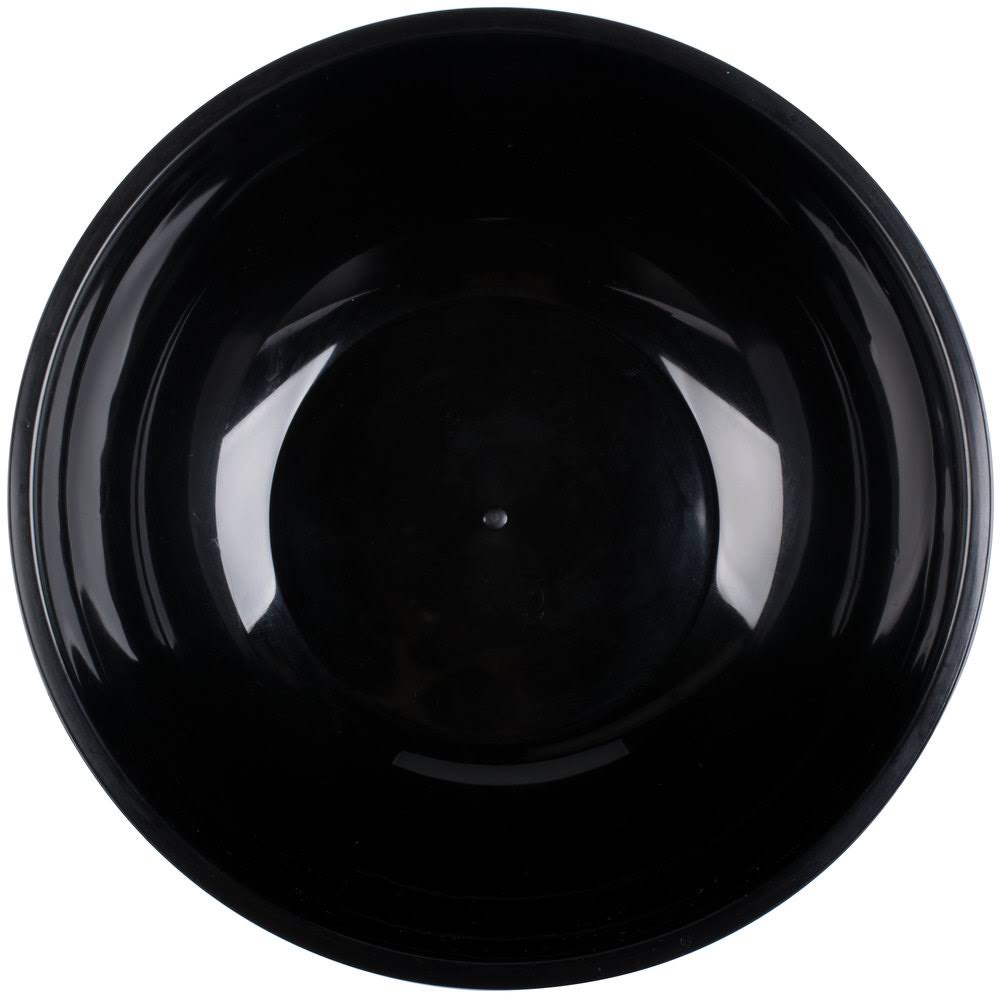 Black High Profile Plastic Catering Bowl - 25/Case O536