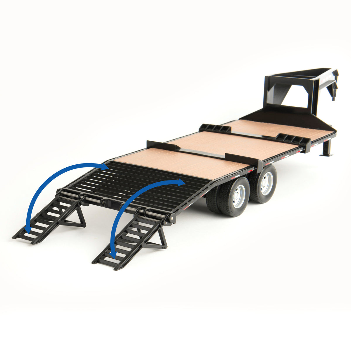 1:16 Scale Ram 3500 with Gooseneck Trailer and Case Construction SV280 Skid Steer Y165908
