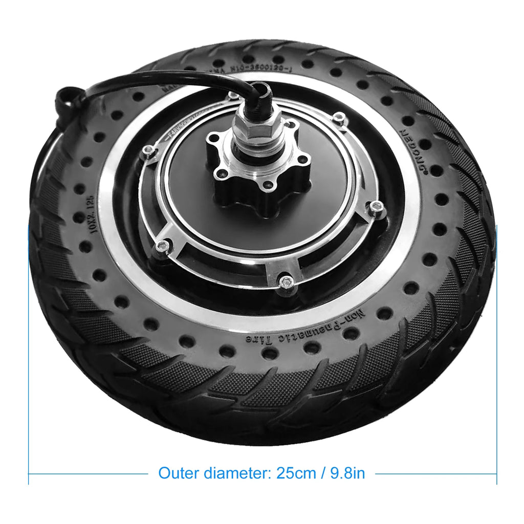 10'' Electric Scooter Front Tire with Hub Motor 48V 500W Brushless S80649