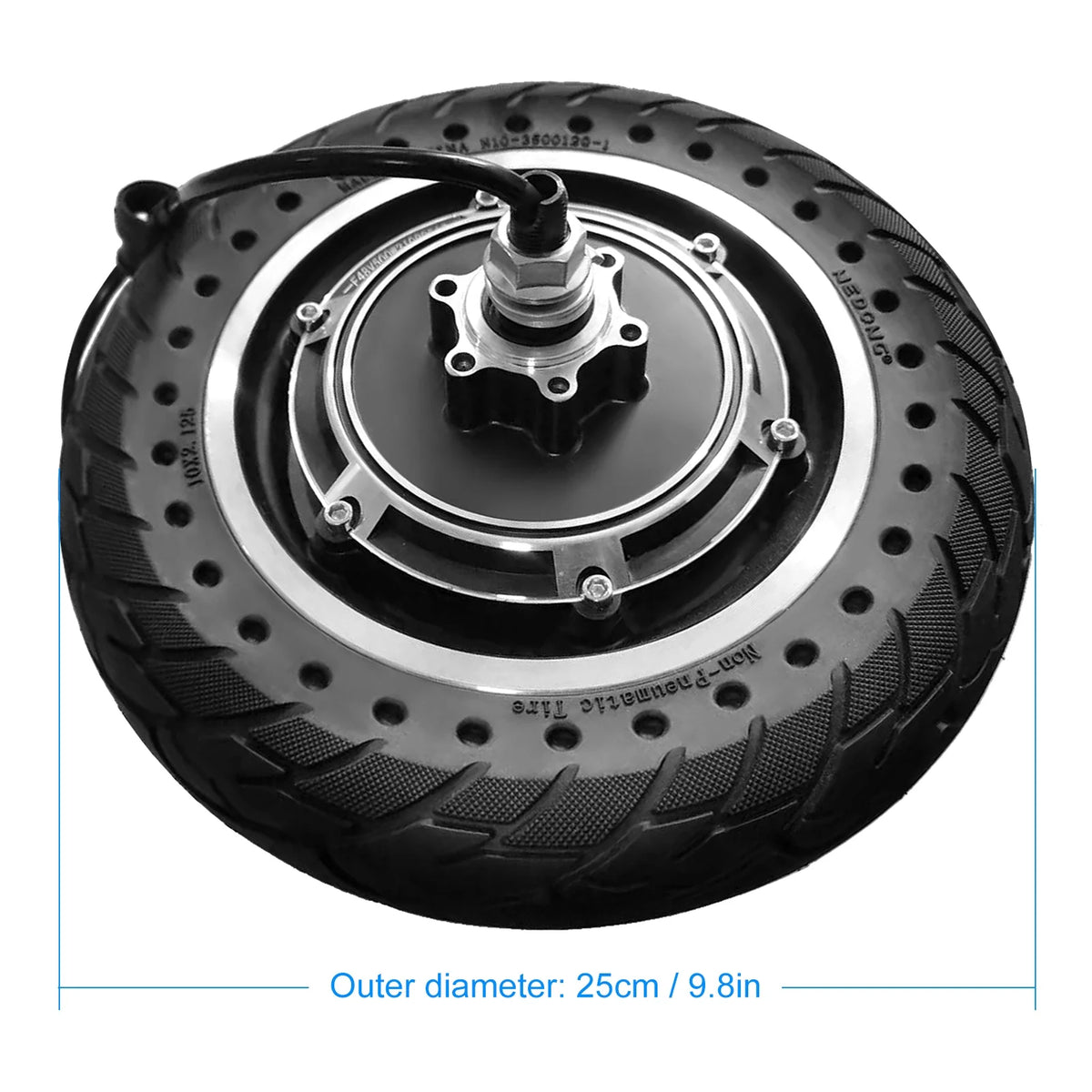 10'' Electric Scooter Front Tire with Hub Motor 48V 500W Brushless S80649