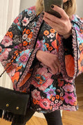 Floral Patchwork O Neck Outerwear H4570
