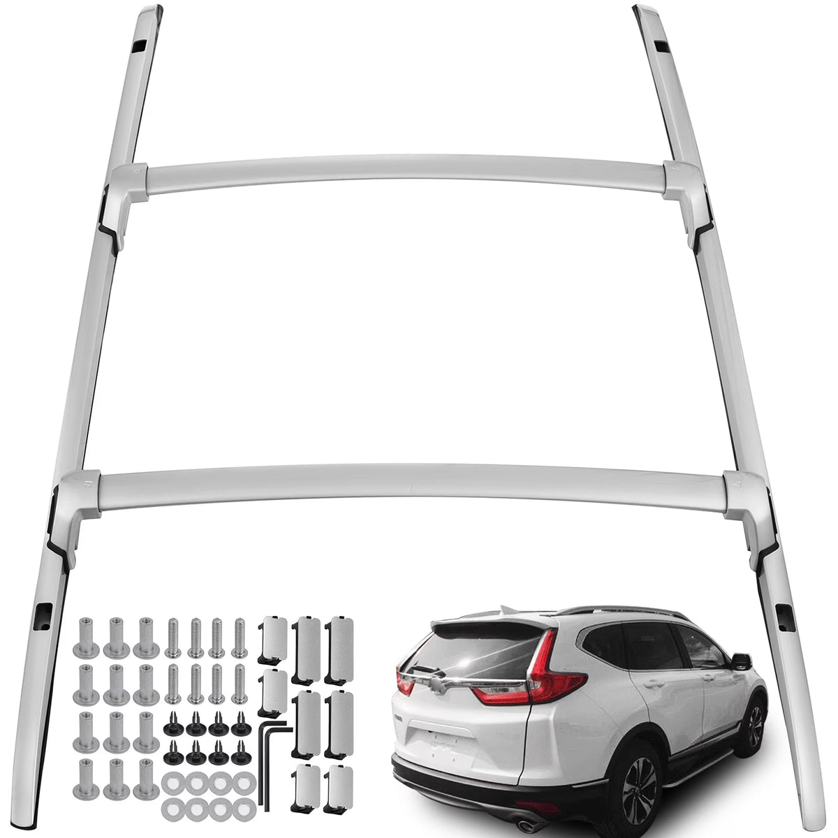 4 Pcs Aluminum Alloy Roof Rack Crossbars for Honda CR-V 2017-2020 X58036