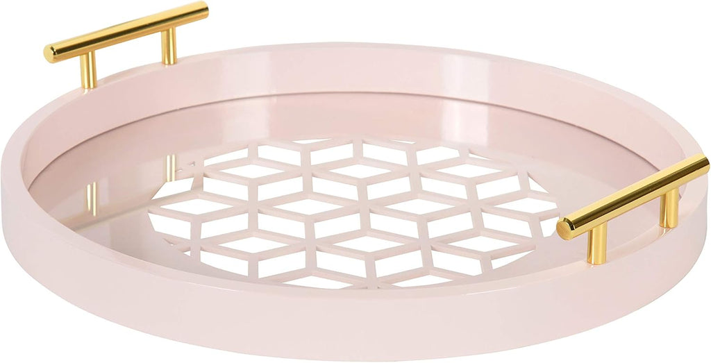Sand Light Brown Round Decorative Tray P68388
