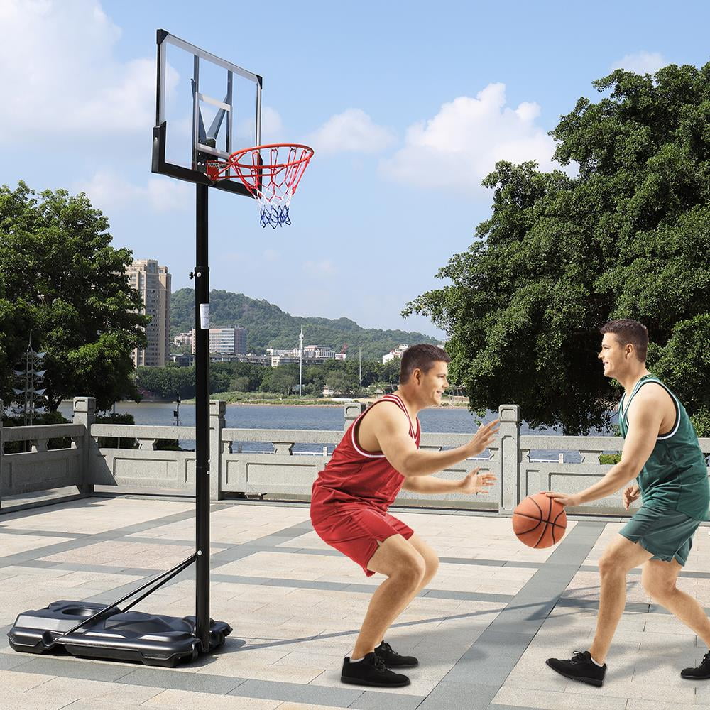 Portable Basketball Hoop with Wheels and Shatterproof Backboard P276032