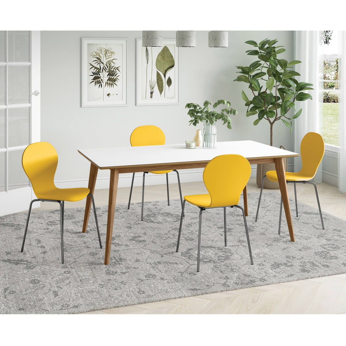 Red Armless Dining Chair (Set of 4) D924