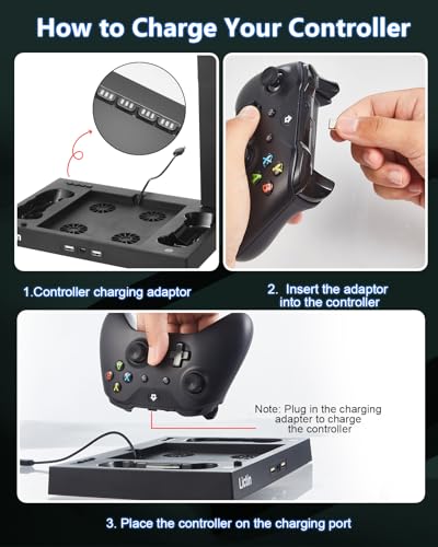 Charging Station with 4 Cooler Fan System for Xbox Series X Q347