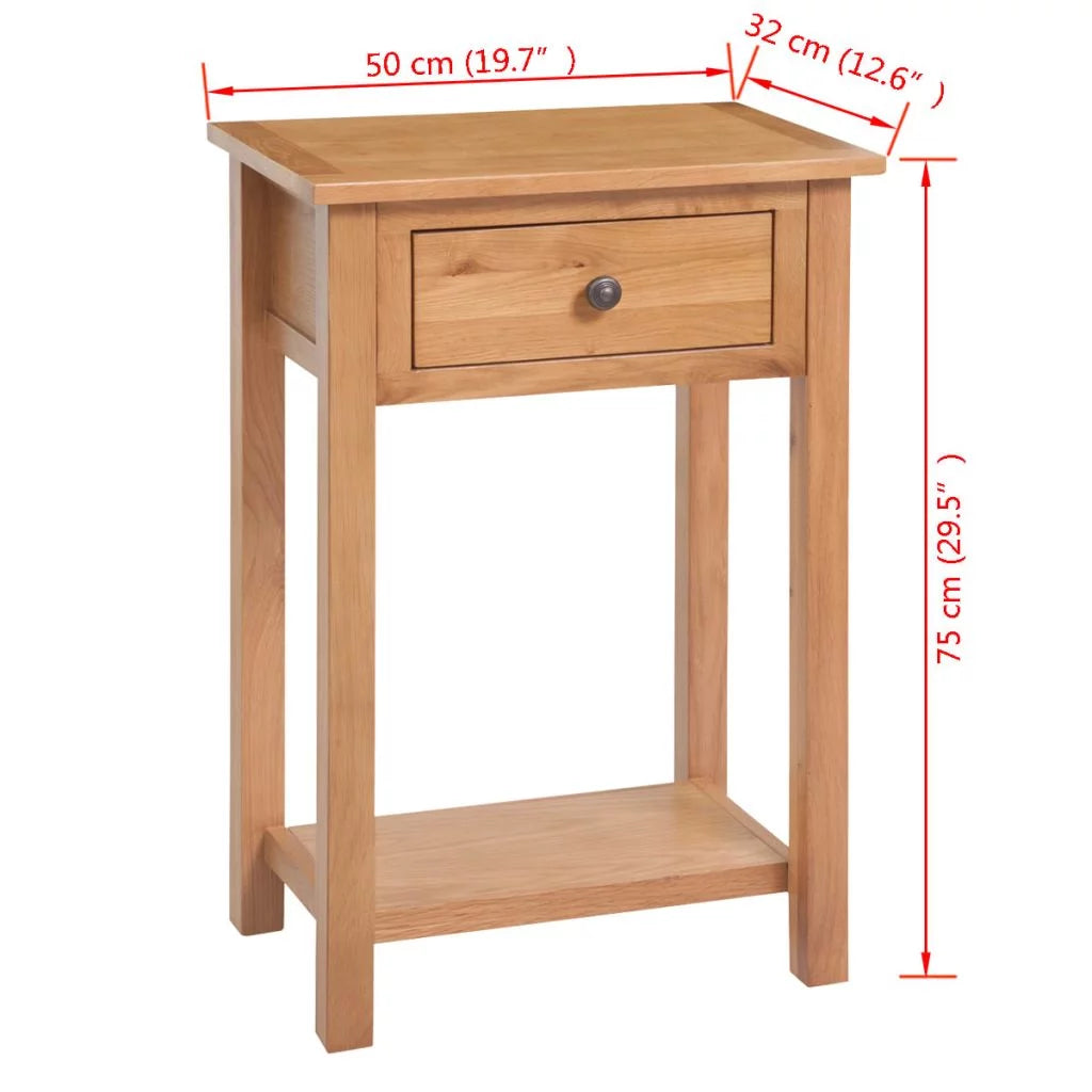 Solid Oak Wood Console Table E513