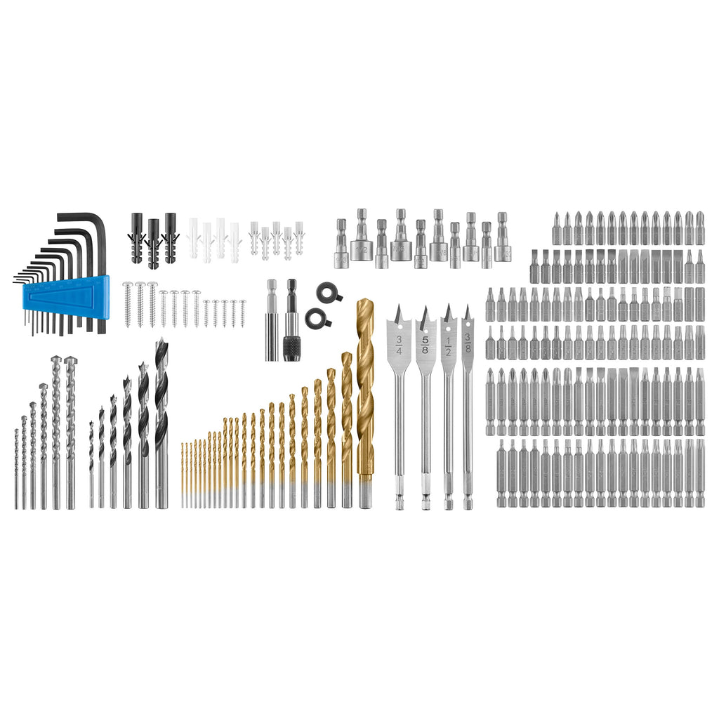 200-Piece Assorted Drill and Drive Bit Set with Storage Case V308