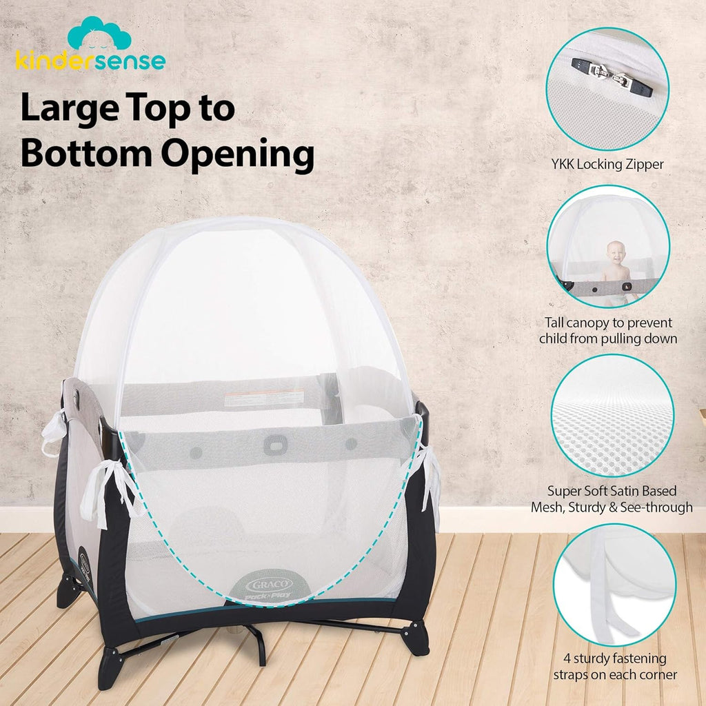 Baby Safety Crib Tent for Playpens Pack N Plays & Mini Cribs I866