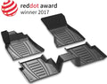 TPE All Weather Custom Fit Floor Liner for Audi Q7, 1st & 2nd Row Full Set, Black J181187