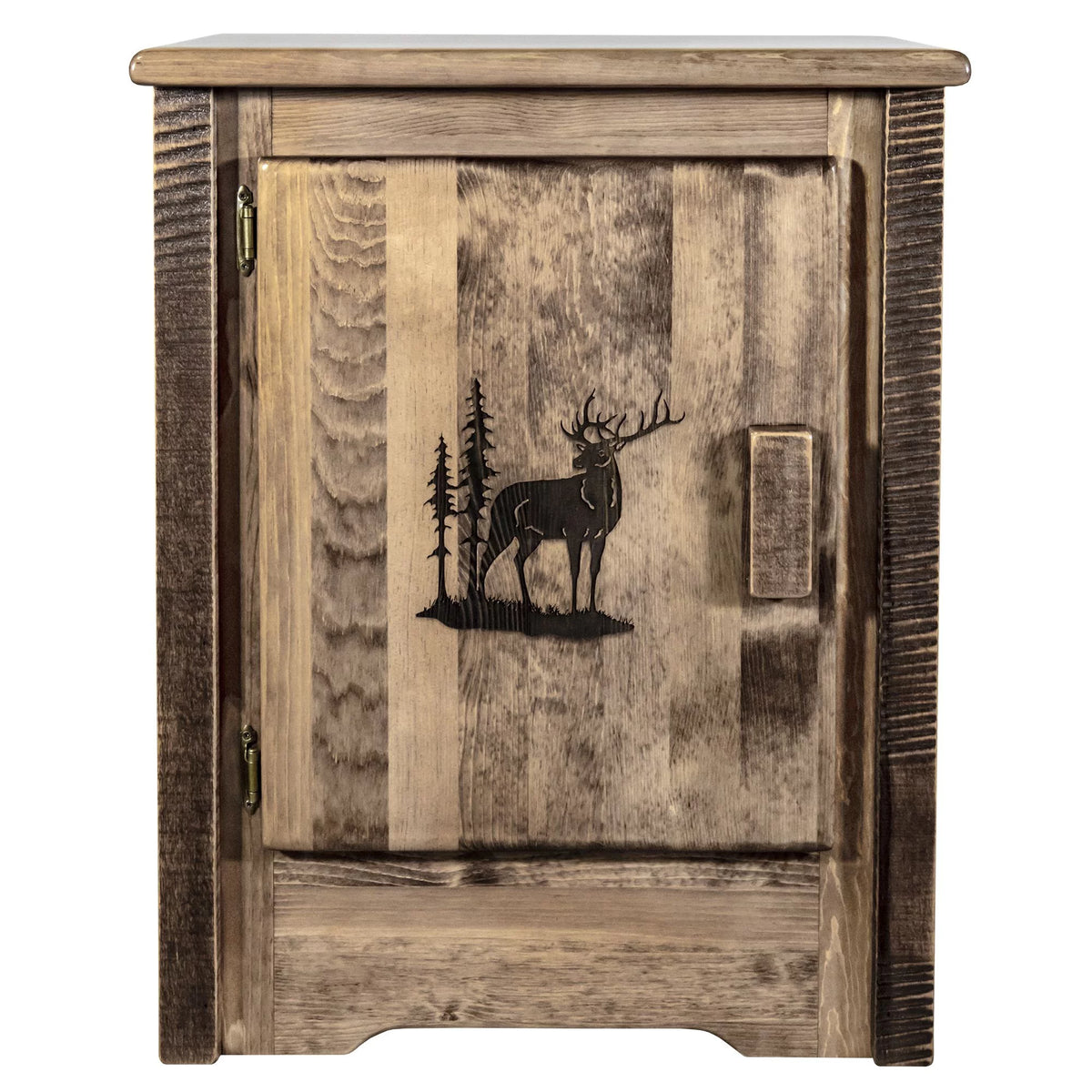 Accent Cabinet with Laser Engraved Elk Design M1305