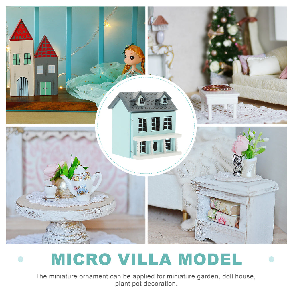 Miniature Wooden Doll House Villa S183