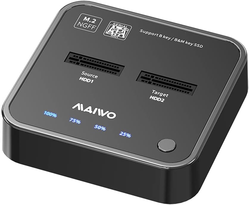 2 Bay M.2 NVMe SATA Docking Station with USB3.1 GEN2 Card Reader F69711