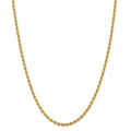 Real 14kt Yellow Gold 18 inch Rope Chain with Lobster Clasp W20499