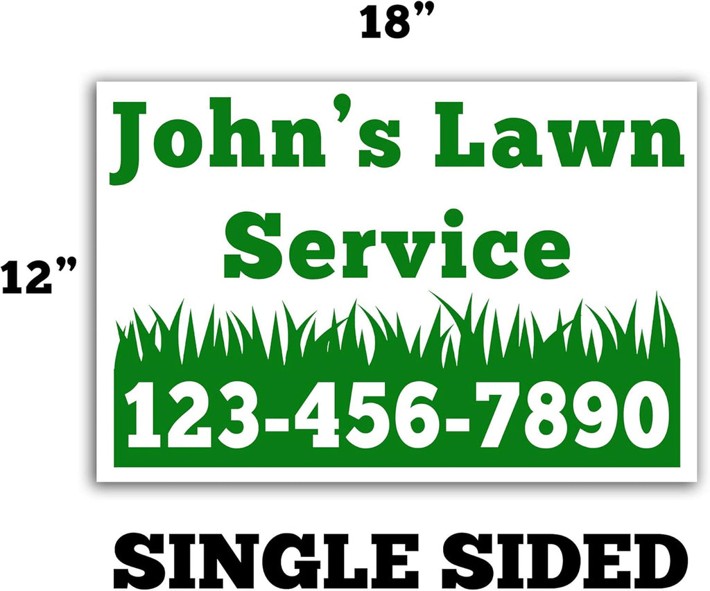 18"x12" Single Sided Glossy Yard Signs (100) Pack of 2 P1537