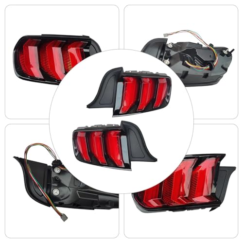 2015-2020 Ford Mustang LED Tail Lights Pair Set V4947