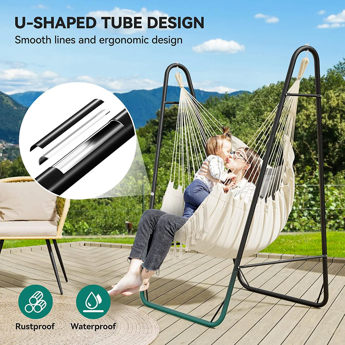 Hammock Chair with Stand Heavy Duty 330Lbs V98090