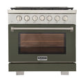 36 5.2 cu. ft. Propane Gas Range in Olive Green B629