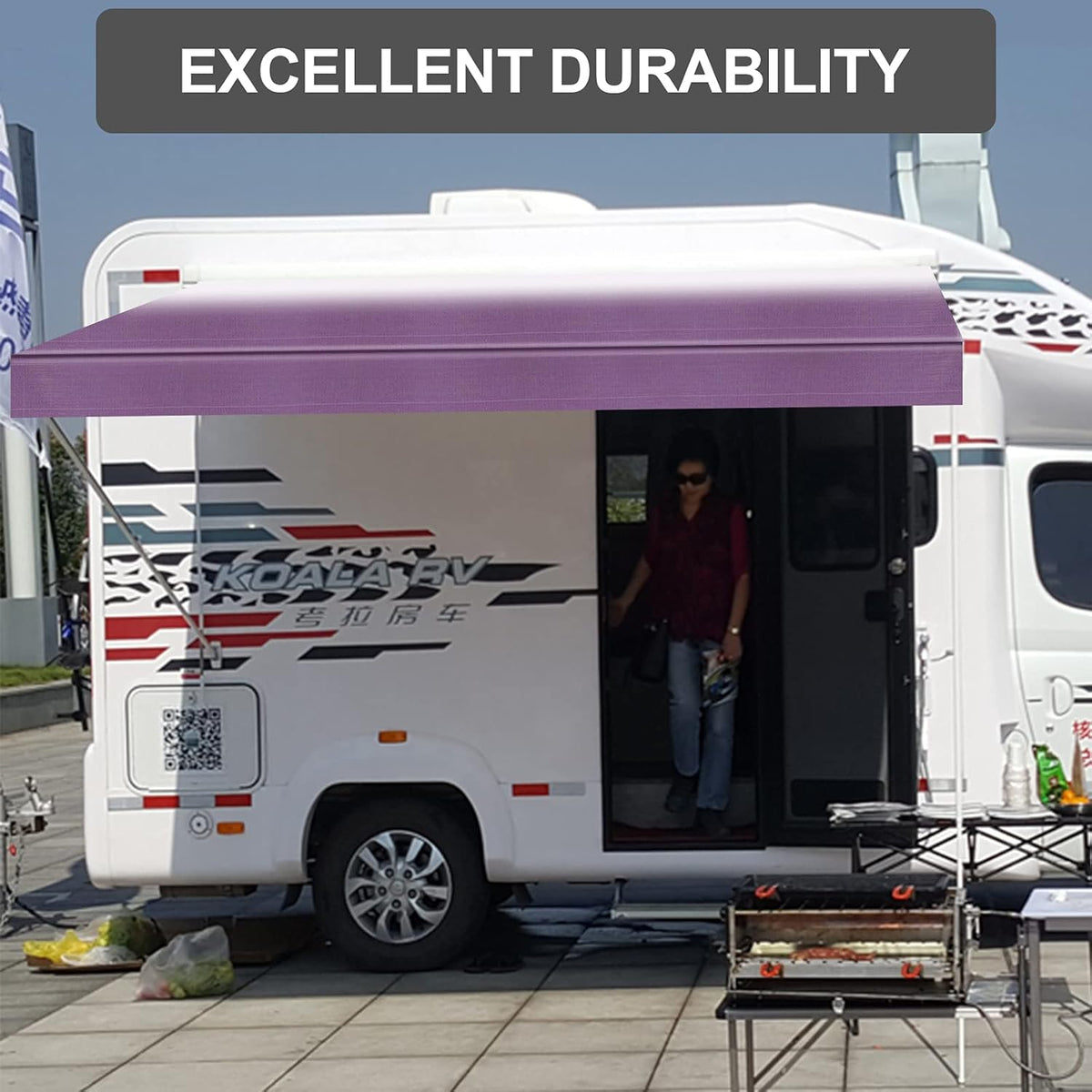 Waterproof Vinyl RV Awning Fabric Replacement 17' X765
