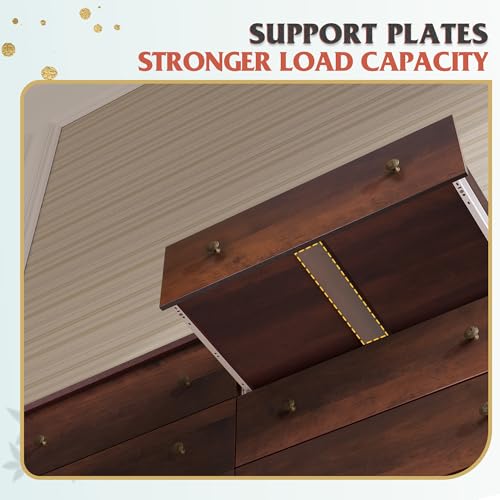 Black 5 Drawer Wood Dresser J6707
