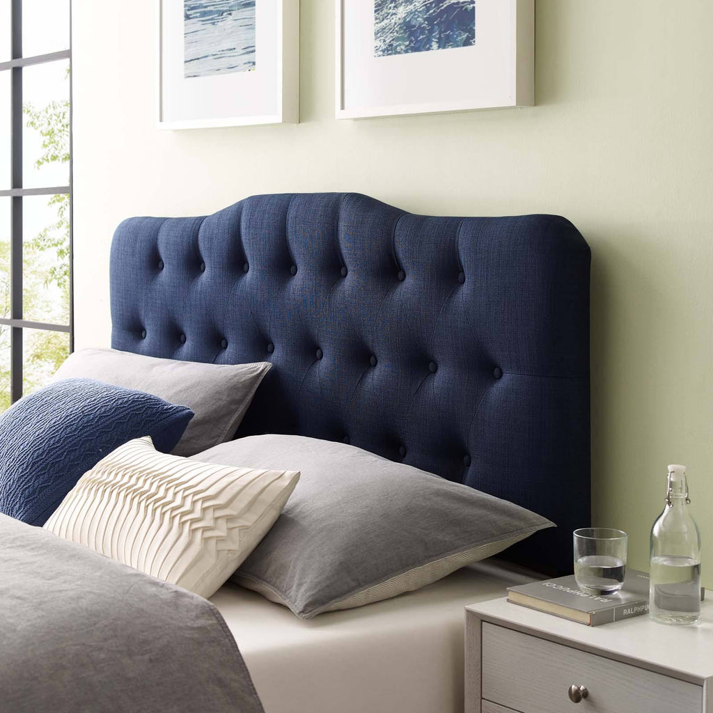 Navy Fabric Headboard Queen B521784