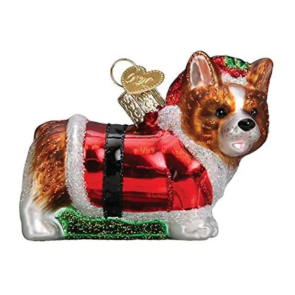 Corgi Puppy Glass Ornament R159