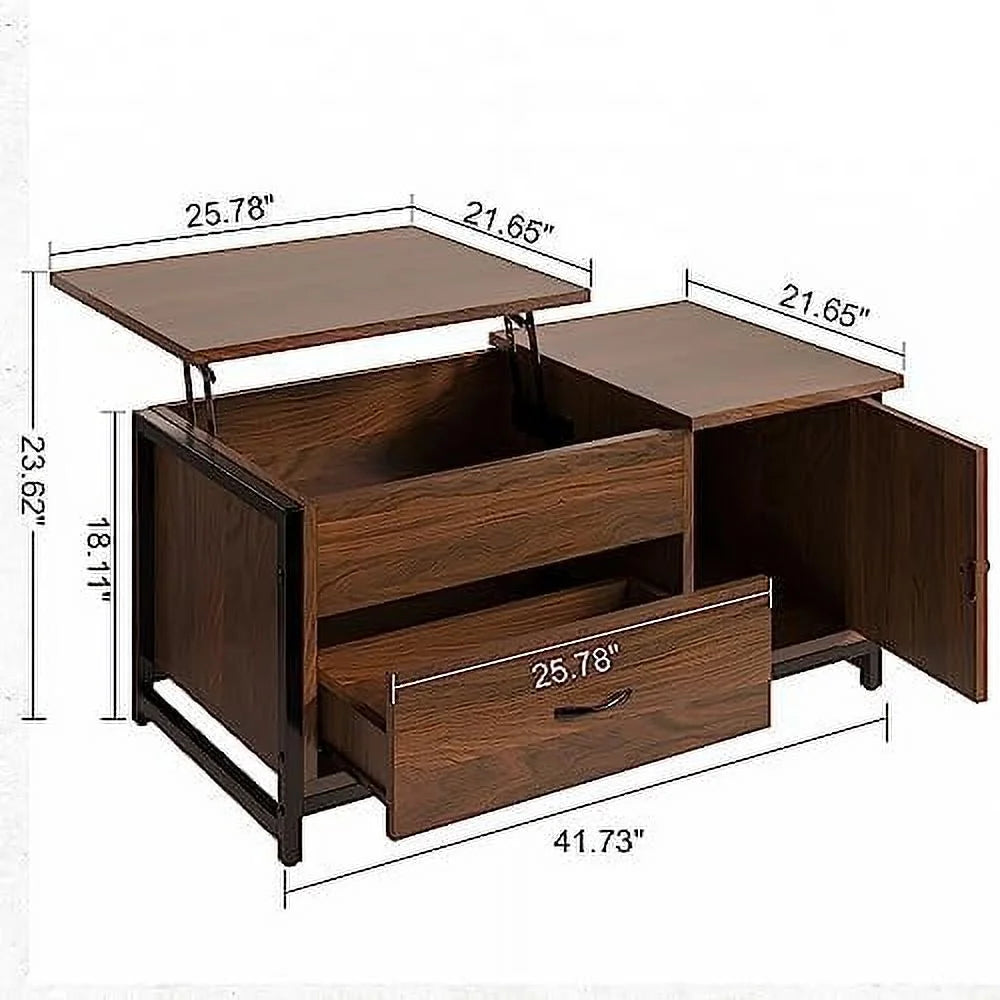 41.7" Lift Top Coffee Table with Drawer and Hidden Compartment H17169