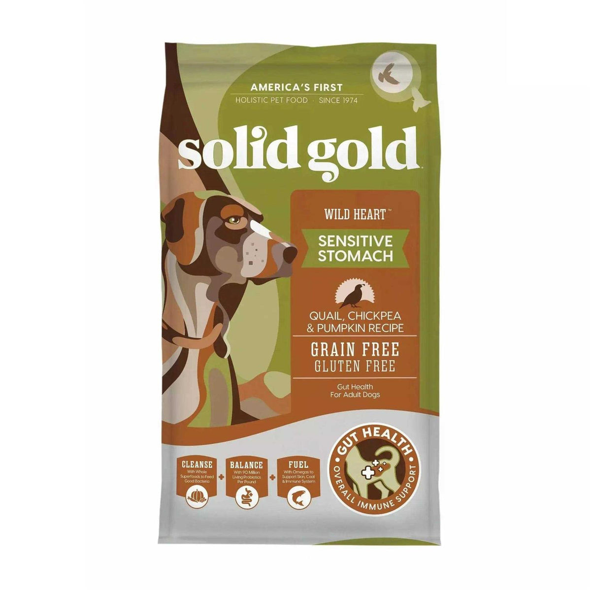 Solid Gold Grain-Free Quail Chickpeas & Pumpkin Dry Dog Food I46553