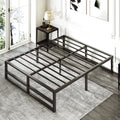 Queen Size Black Metal Platform Bed Frame U7390