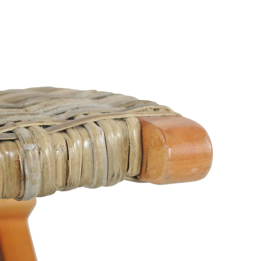 Kubu Rattan Mahogany Wood Frame Chair Q82374