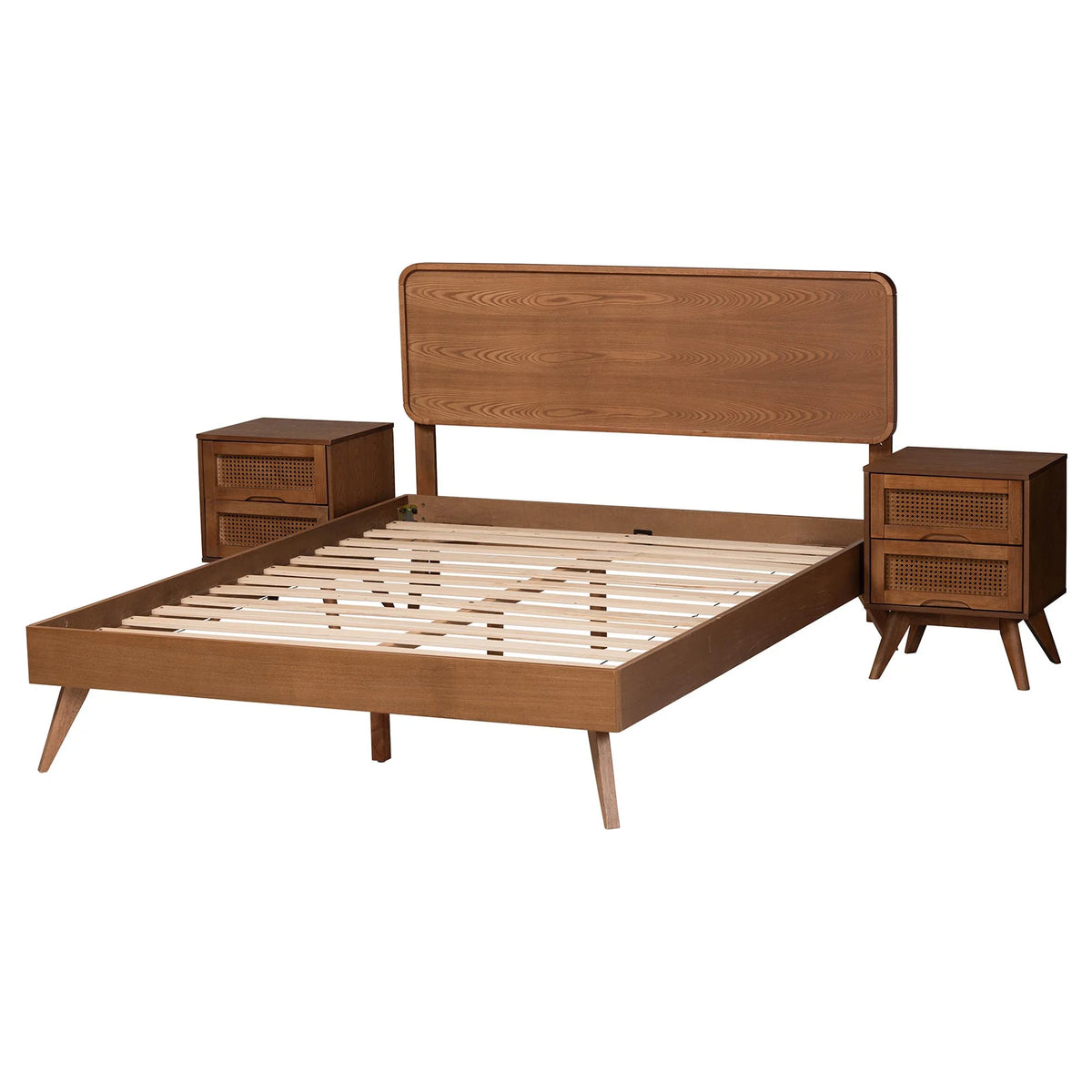 3-Piece Walnut Brown Bedroom Set E232
