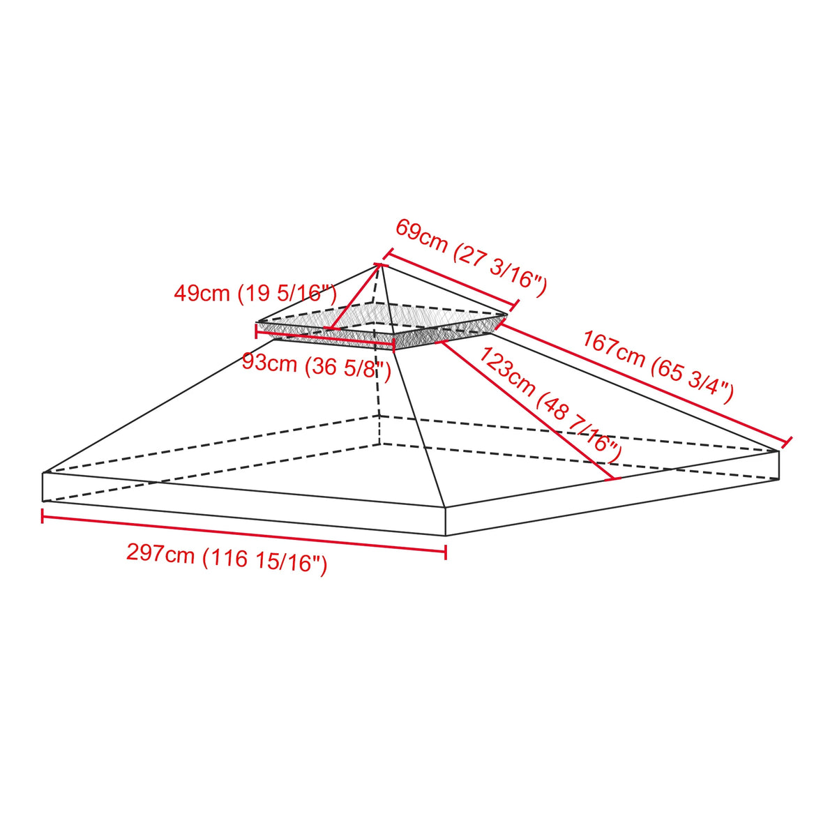 Ivory Canopy Top Replacement for 10'x10' Gazebo Cover R24066