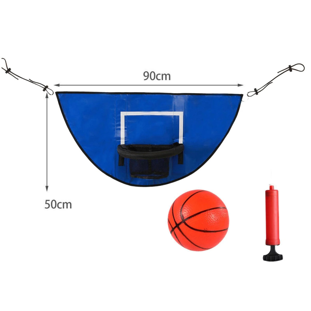 Universal Trampoline Basketball Hoop Set with Pump and Mini Basketballs A145300