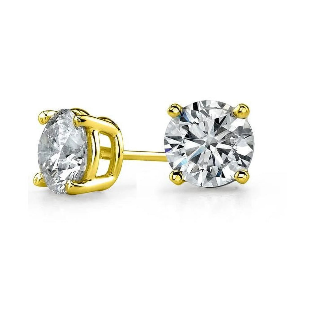 14k Yellow Gold Diamond Stud Earrings W99522