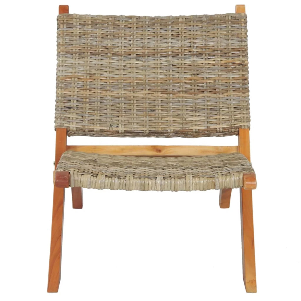 Kubu Rattan Mahogany Wood Frame Chair Q82374
