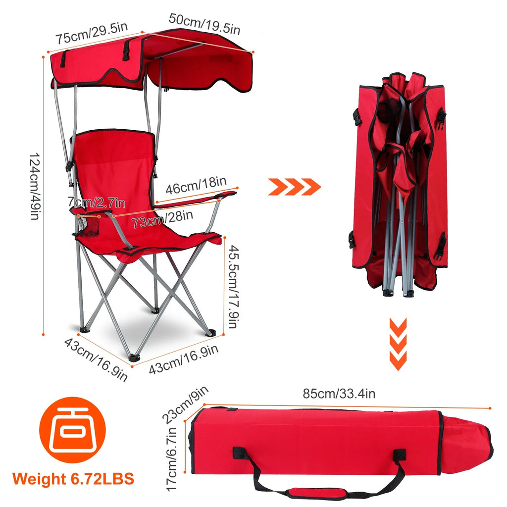 Portable Foldable Beach Canopy Chair 330LBS G611