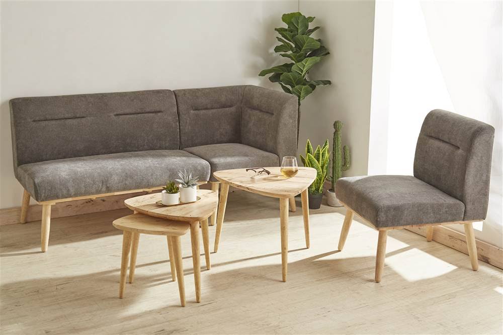 Mid Century All Wood Sectional 1 Seater Sofa I937991