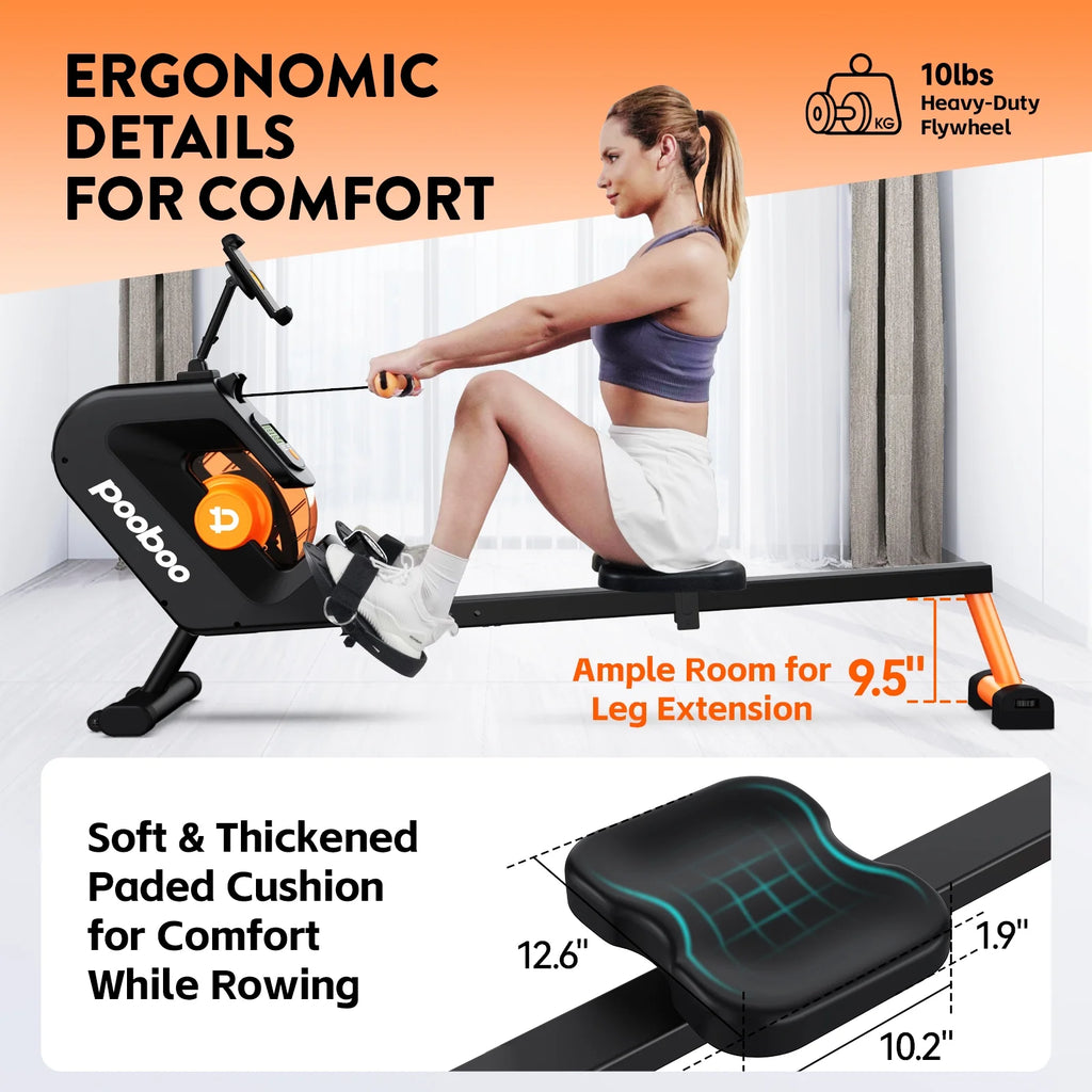 Foldable Magnetic Rowing Machine 8 Level Resistance V44080