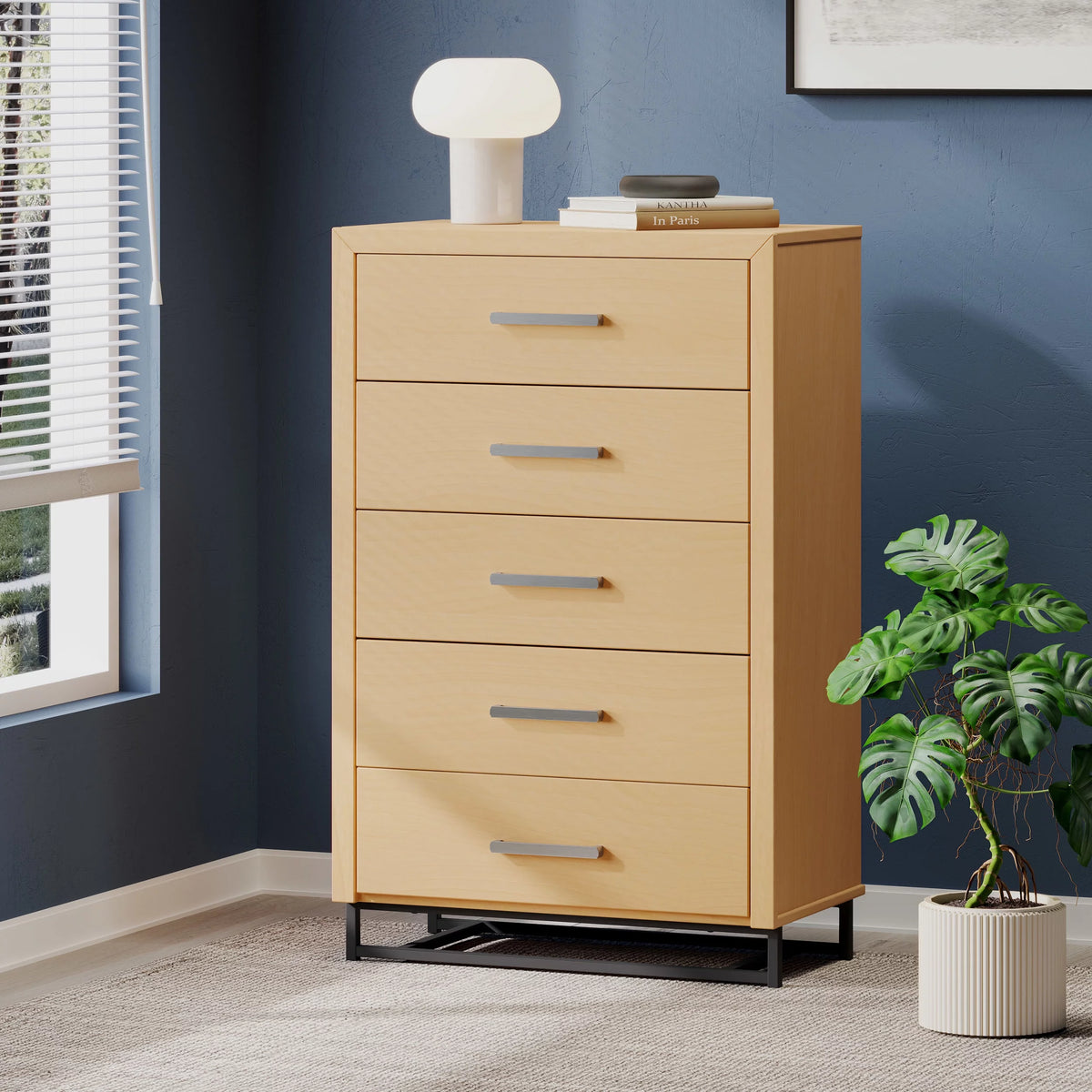 Faux Wood 5 Drawer Dresser J8482