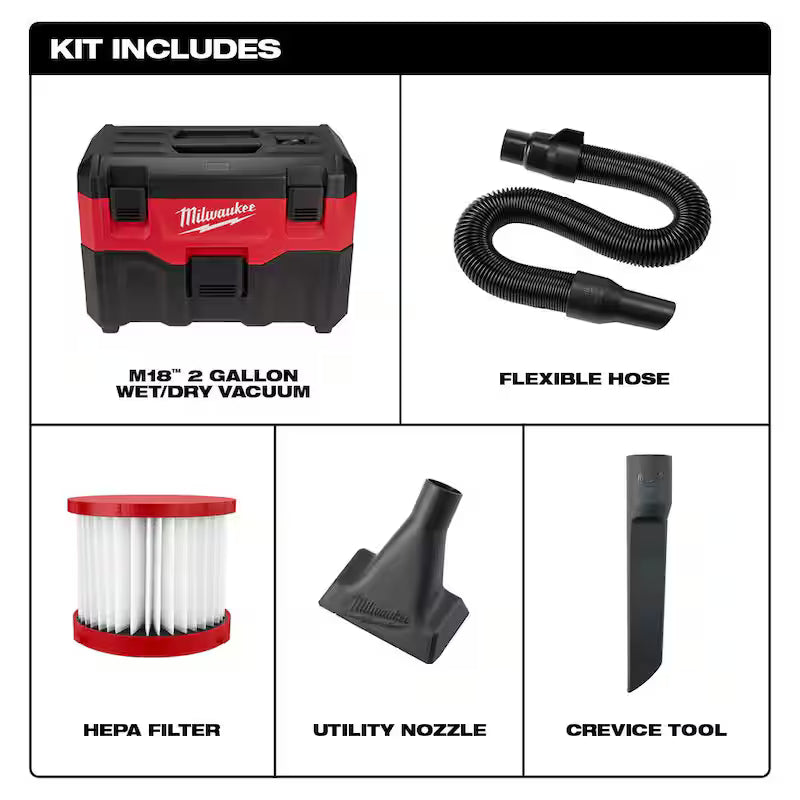 18-Volt Cordless Wet/Dry Vacuum with Crevice and Nozzle Kit M265