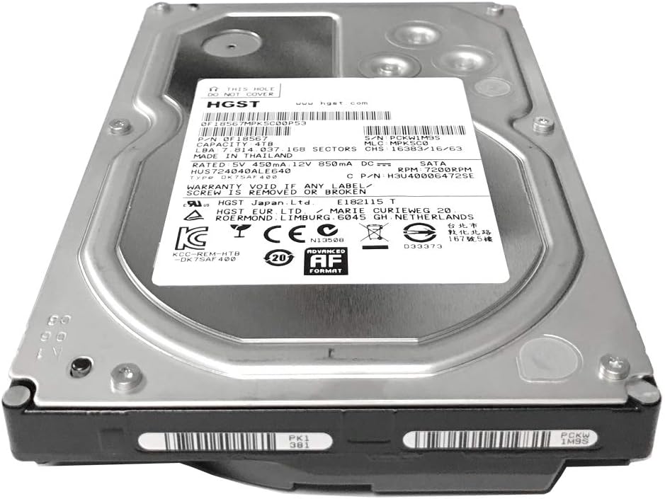 4TB 7200RPM SATA 6.0Gb/s 64MB Cache 3.5inch Internal Hard Drive Pack of 2 Q64913