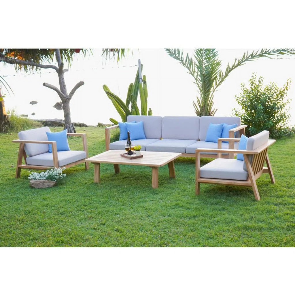4 Pieces Teak Outdoor Conversation Set A9592