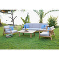 4 Pieces Teak Outdoor Conversation Set A9592