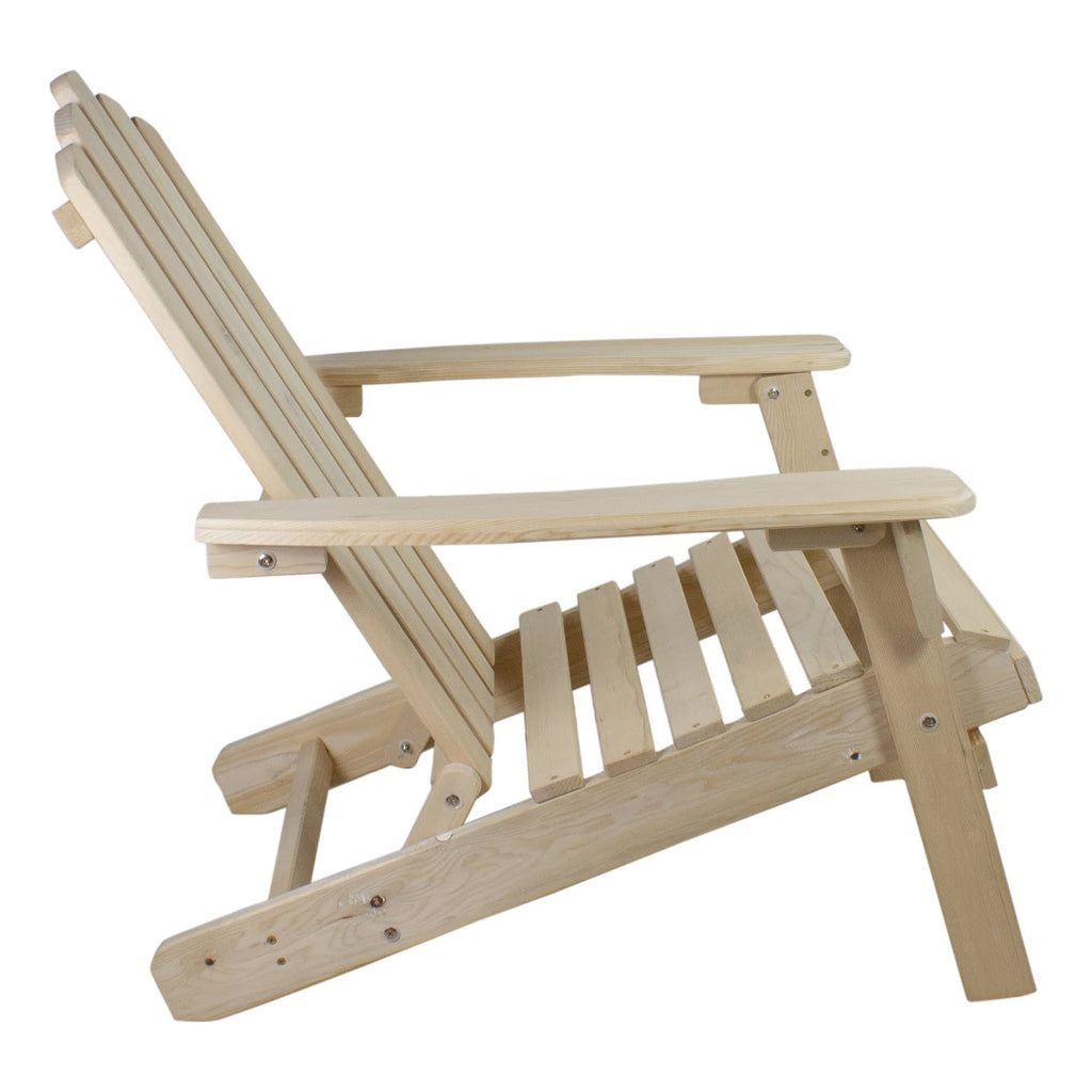 Natural Brown Folding Wooden Adirondack Chair J639