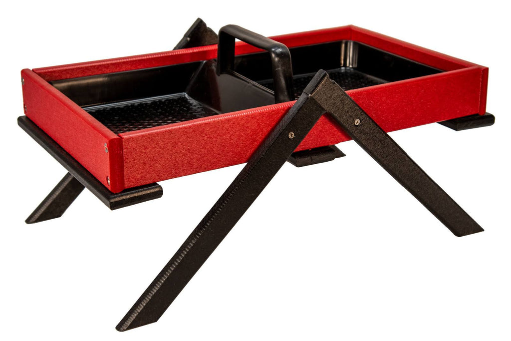 Large Cardinal Red Tray Ground Bird Feeder W2323