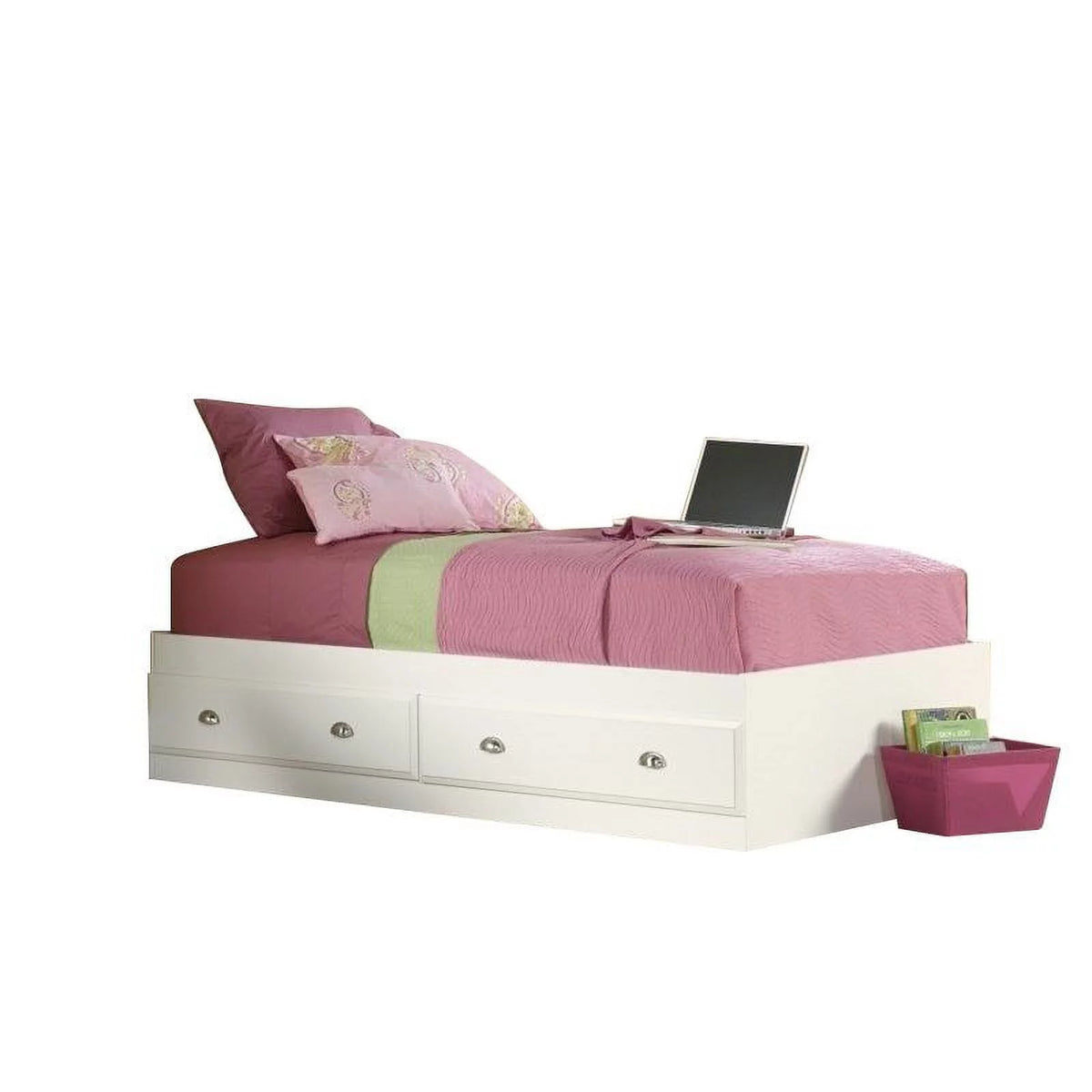Twin Mates Bed in Soft White D301421