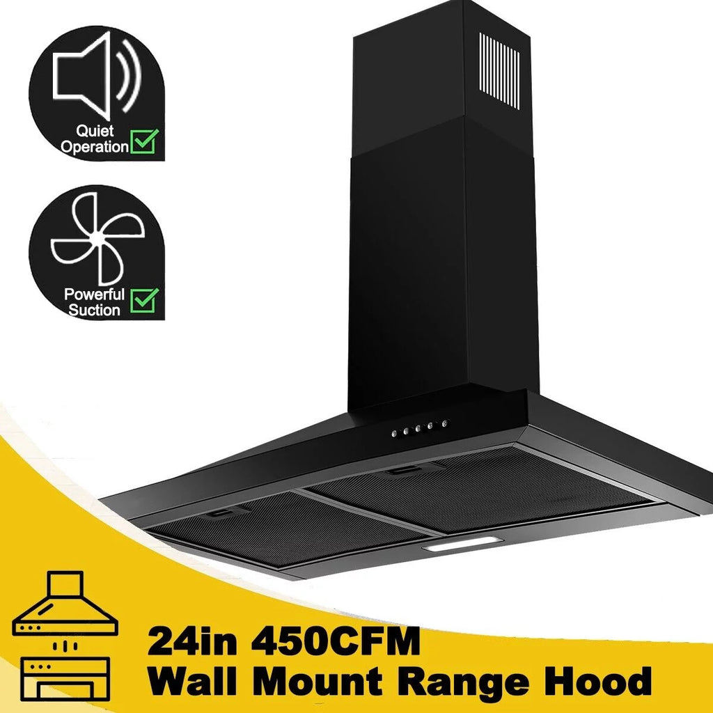 24 inch Wall Mounted 450 CFM 3-Speed Range Hood S10840