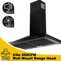 24 inch Wall Mounted 450 CFM 3-Speed Range Hood S10840
