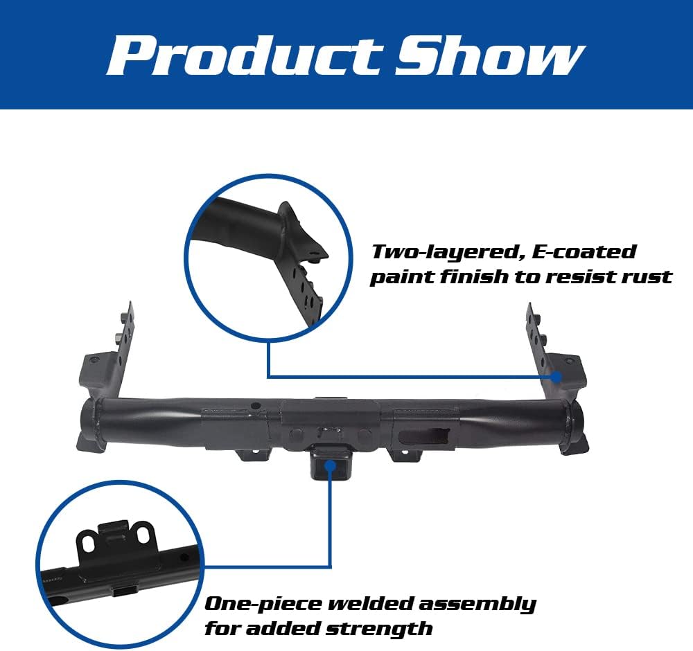 Hitch Receiver and Bezel Class IV Trailer Tow Hitch Receiver 2 Packages G681