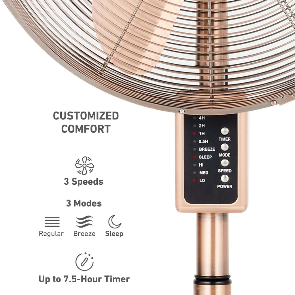 16" Digital Oscillating Metal Stand Fan A27891